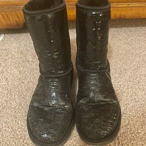 Authentic Ugg Classic Short Sequin Boots